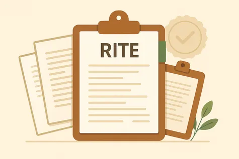 Documentos y clipboards con normativa RITE sobre climatización eficiente.