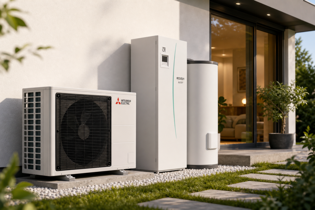 Aerotermia Mitsubishi: Ecodan, aerotermos y sistemas híbridos